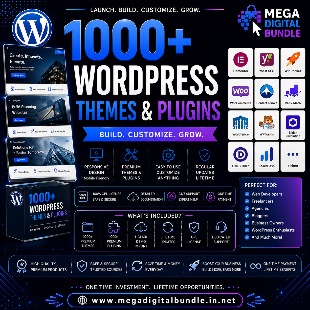 1000 + WordPress Themes and Plugins